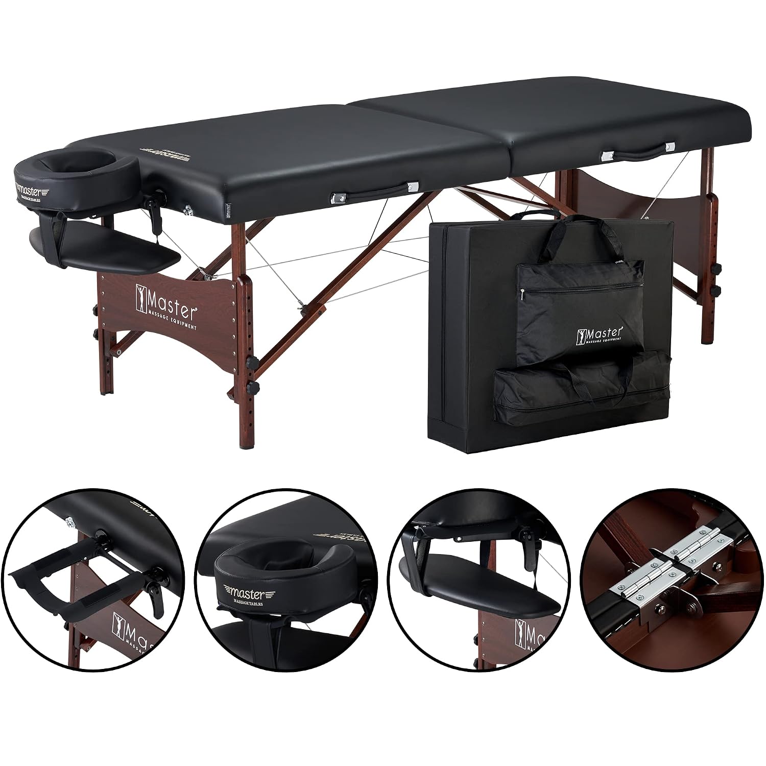 Master Massage Newport Portable Massage Table Package with Denser 2.5" Cushion